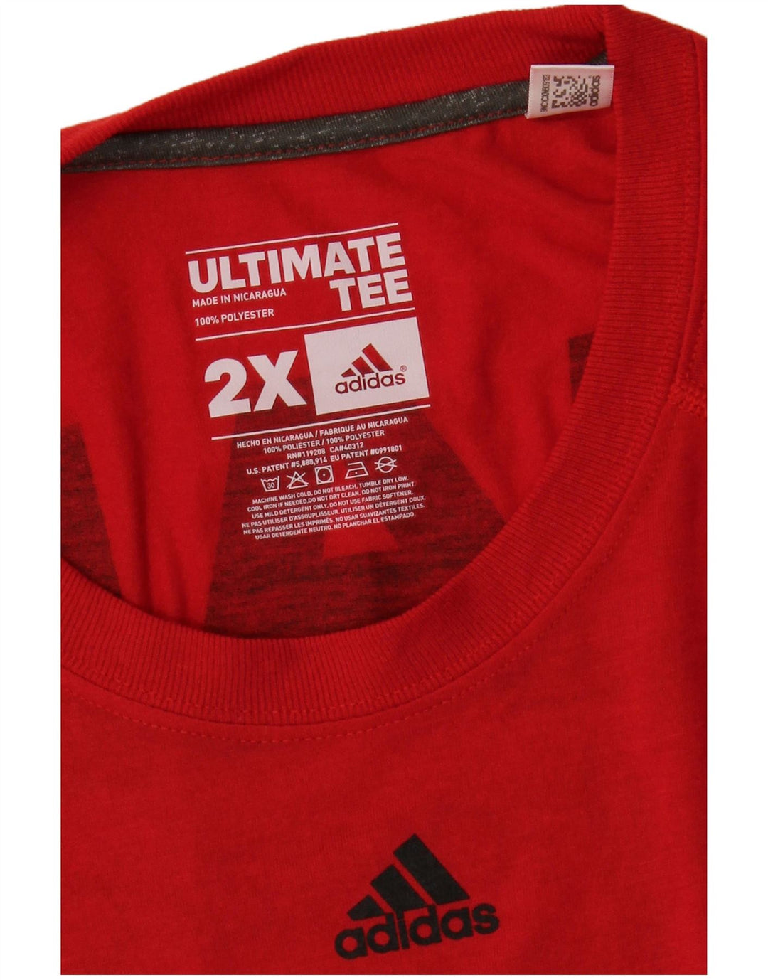 ADIDAS Mens Climalite Graphic T-Shirt Top 2XL Red