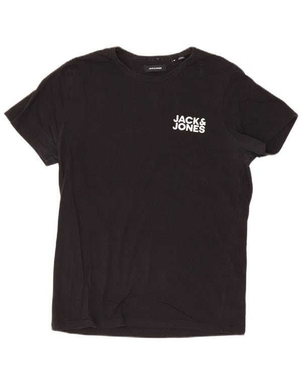 Jack & Jones - Camiseta gráfica para hombre, talla mediana, algodón negro