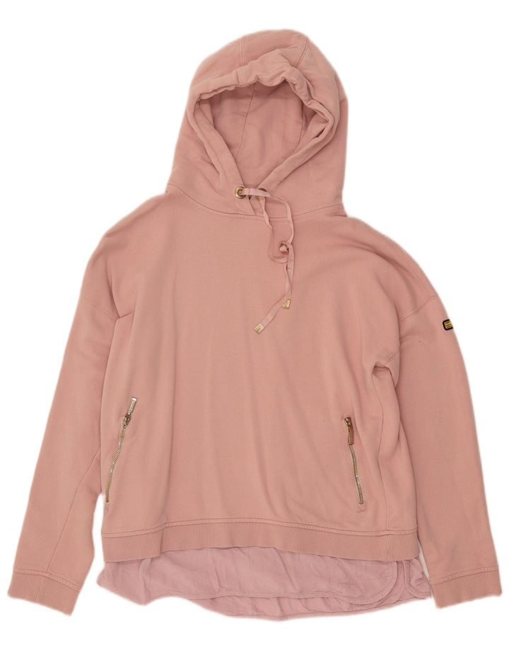 BARBOUR Jersey con capucha para mujer UK 12 Algodón rosa medio