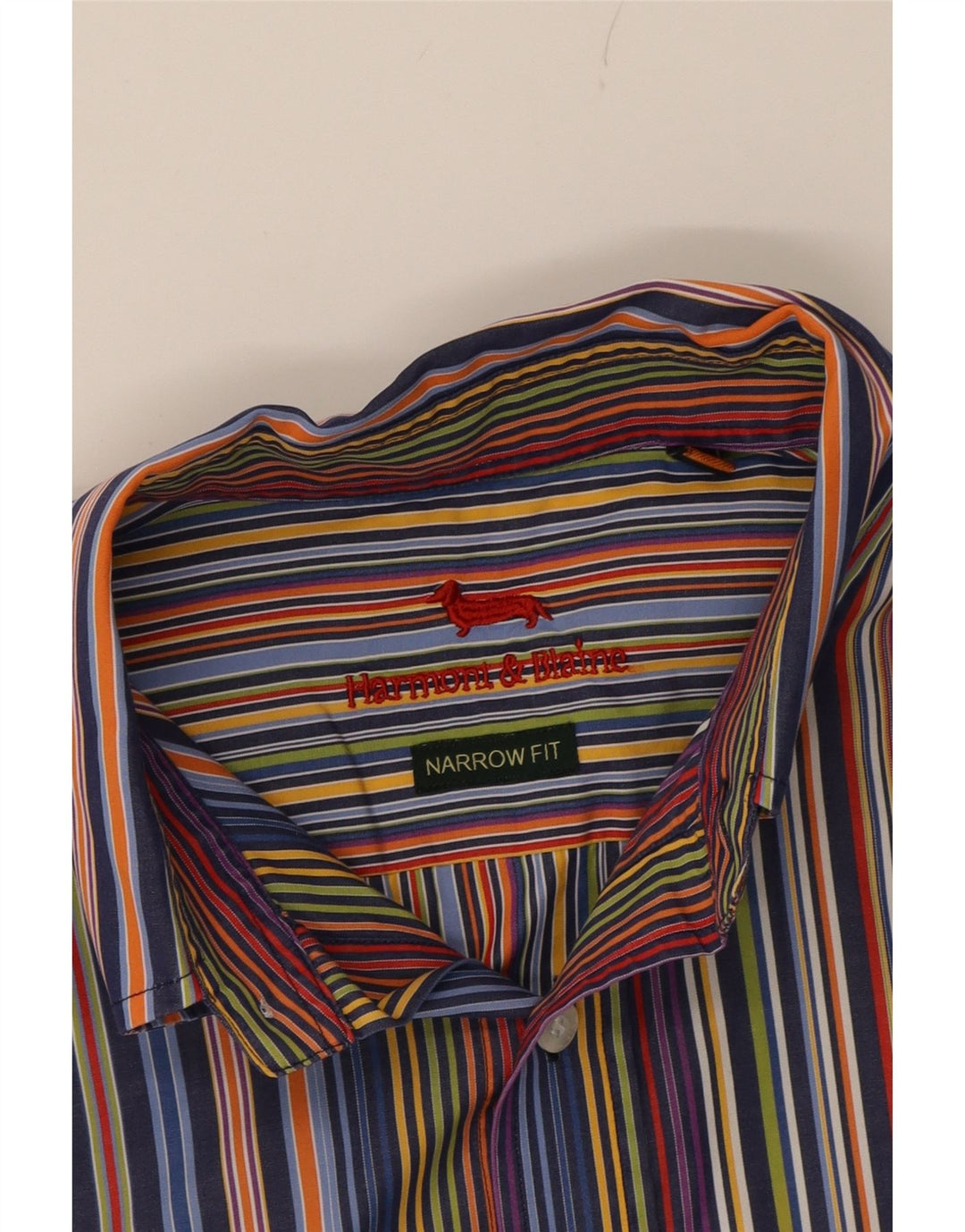 HARMONT & BLAINE Camisa de corte estrecho para hombre Mediana Multicolor Clásica