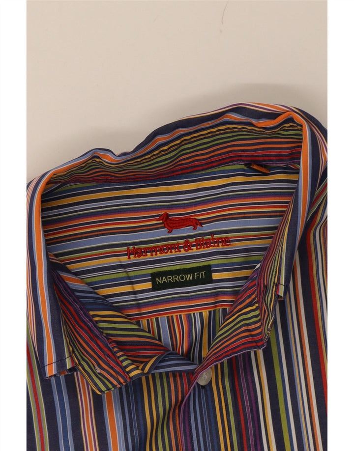 HARMONT & BLAINE Camisa de corte estrecho para hombre Mediana Multicolor Clásica