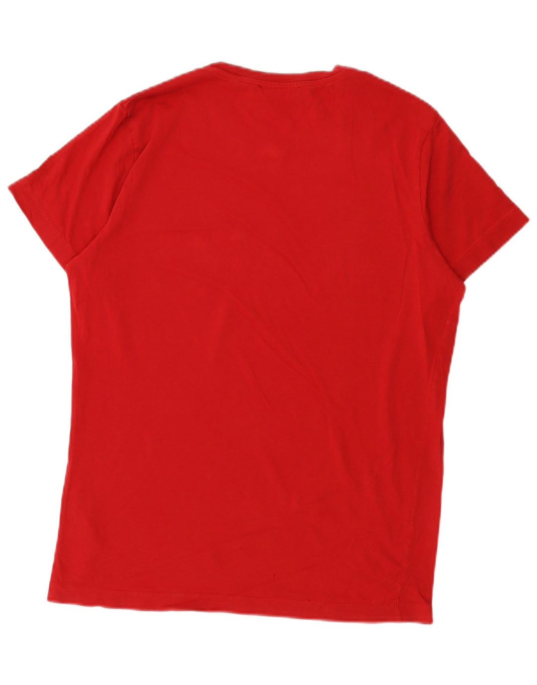 Diesel Hombre Camiseta Gráfica Top Medio Algodón Rojo