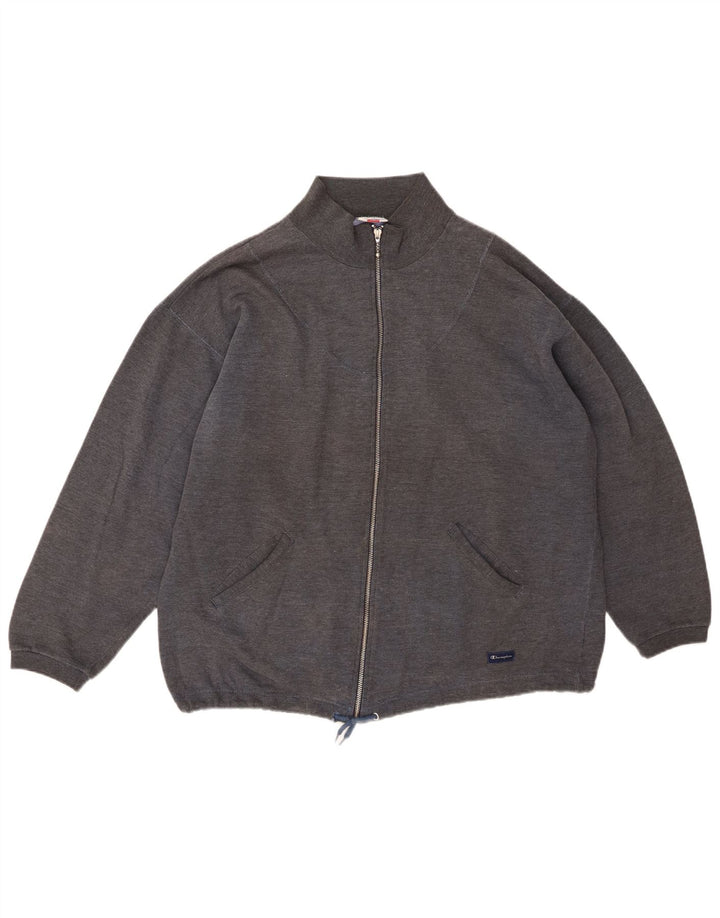 CHAMPION Womens Oversized Tracksuit Top Jacket UK 16 Large Grey