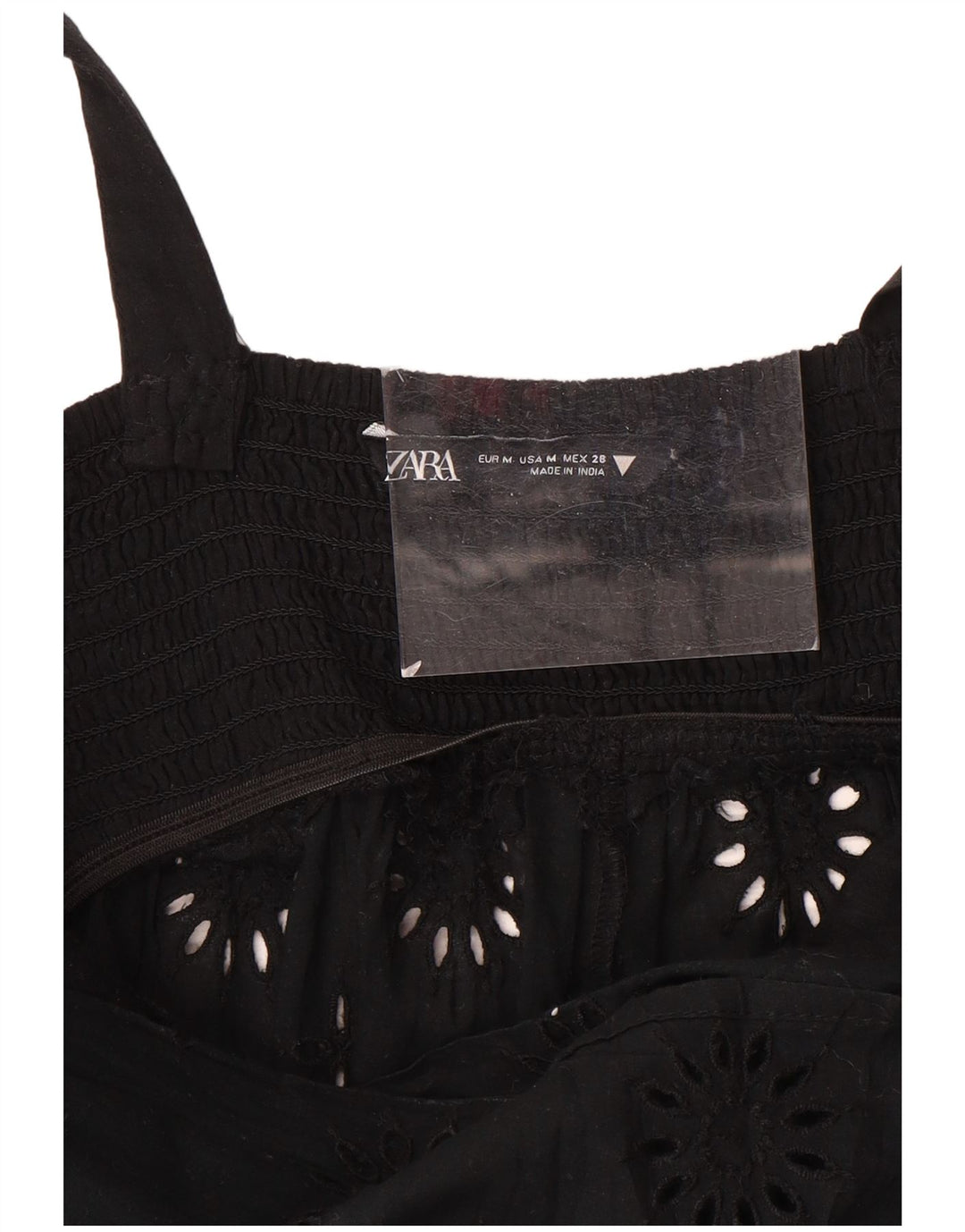 Zara Mujer Maxi Vestido Sin Mangas UK 42 Mediano Negro