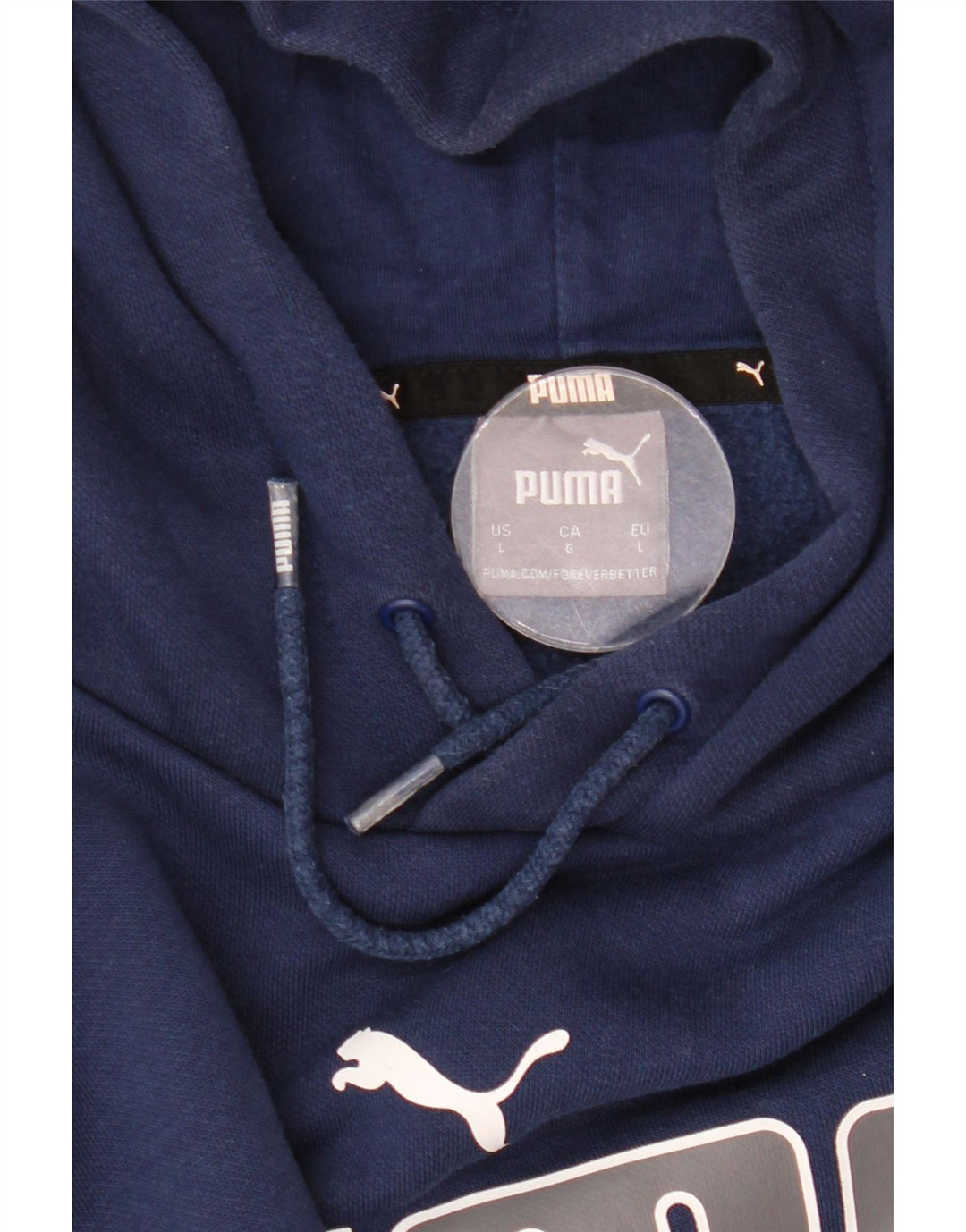 PUMA Sudadera con capucha gráfica para mujer Reino Unido 16 Grande Azul marino