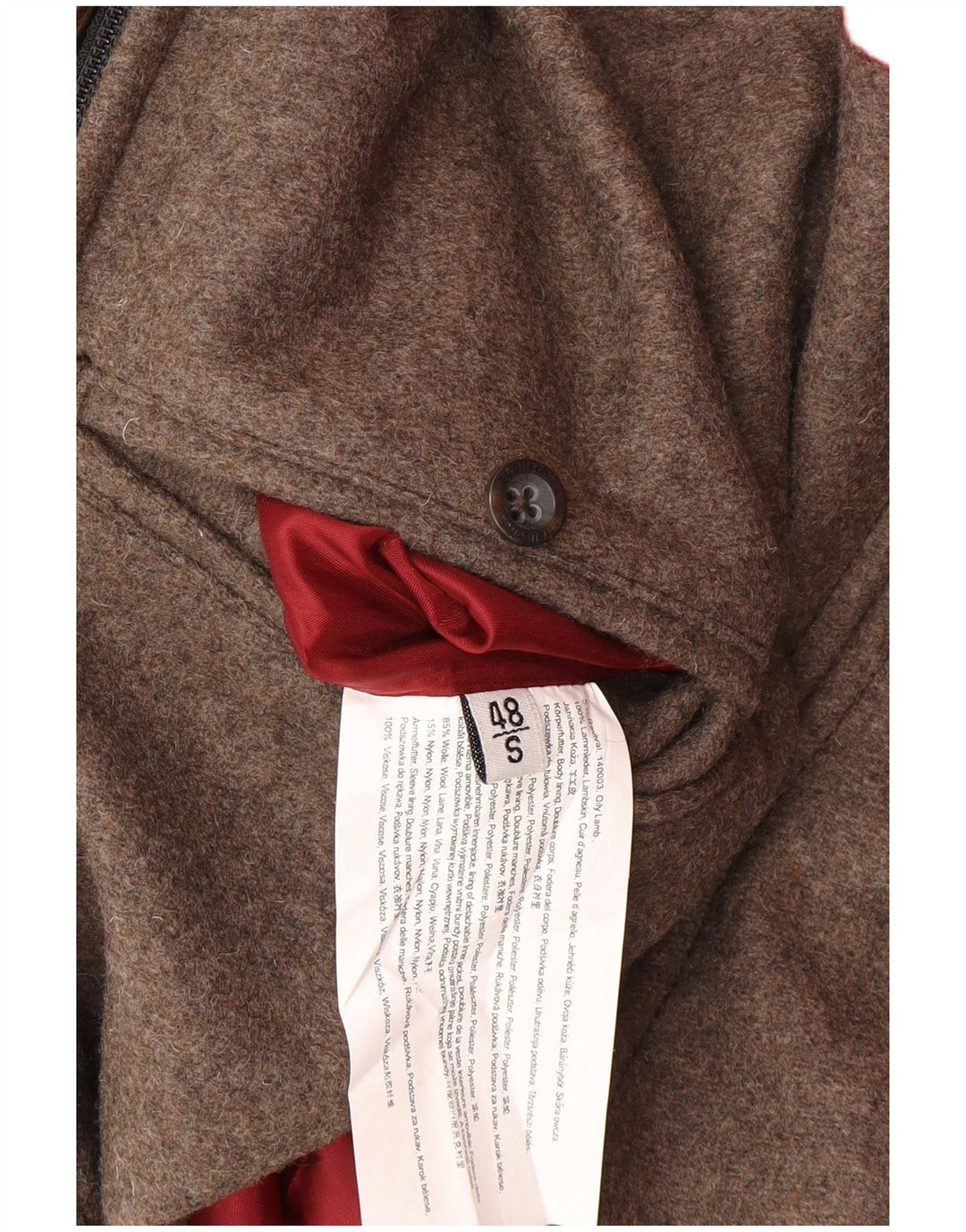 STRELLSON Chaqueta de cuero para hombre IT 48 Cuero marrón medio