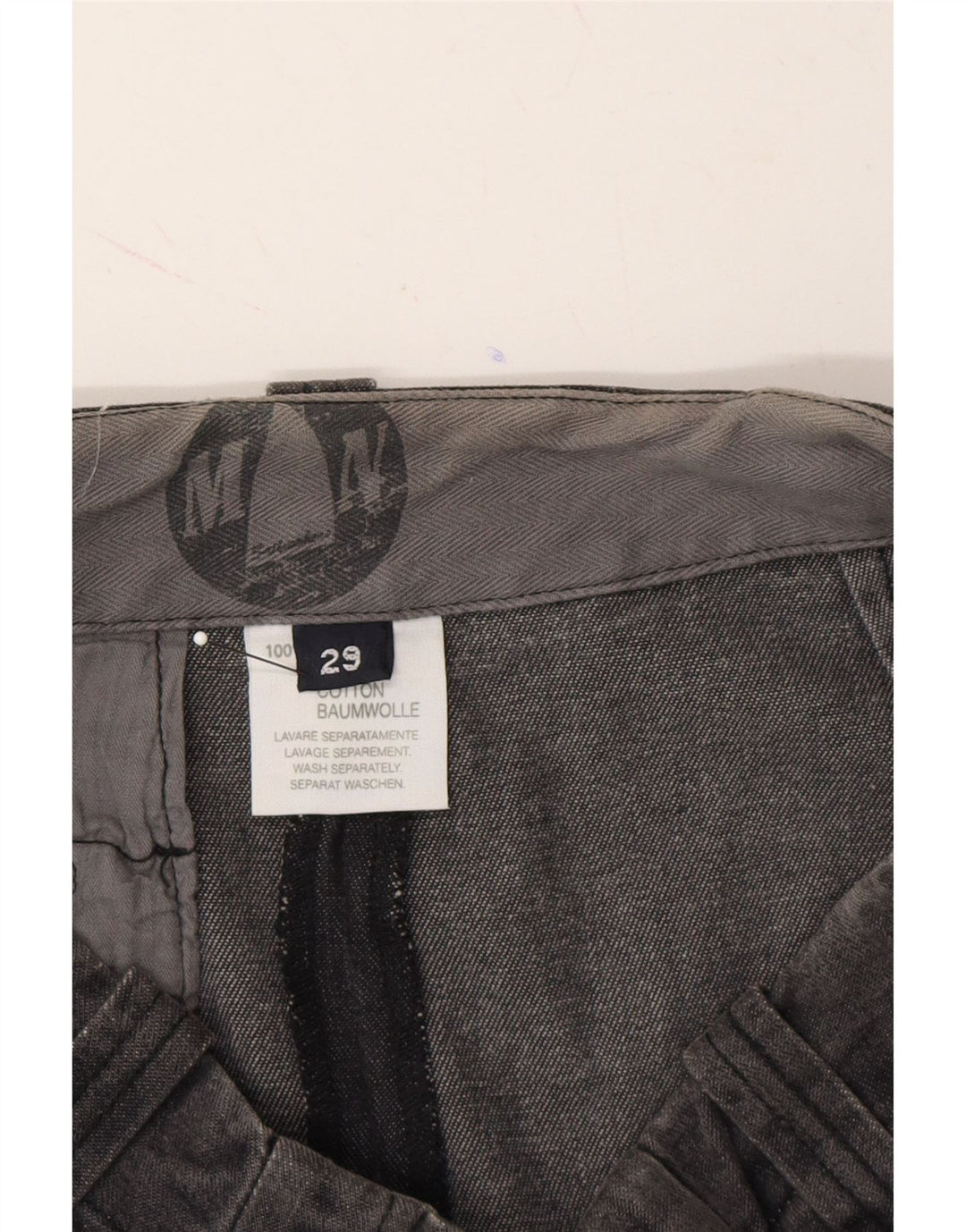 MURPHY & NYE Womens Denim Skirt W29 Medium Black Cotton Vintage Murphy & Nye and Second-Hand Murphy & Nye from Messina Hembry 