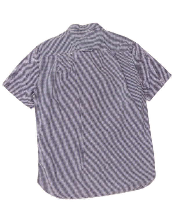 Superdry Camisa De Manga Corta Para Hombre XL De Algodón A Cuadros Azul