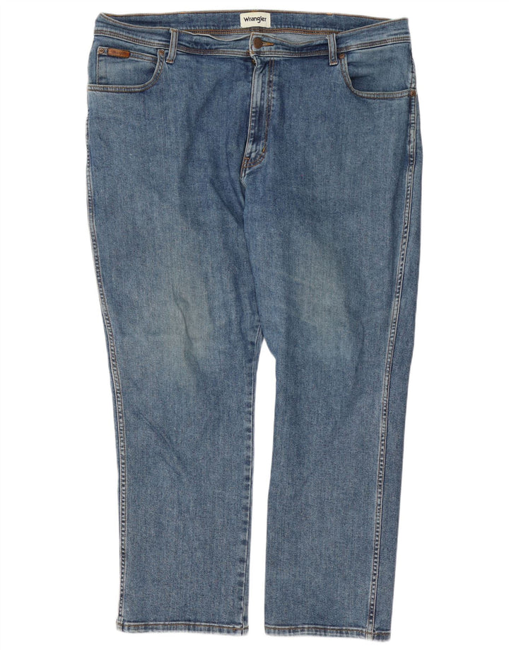 Wrangler Vaqueros rectos Texas para hombre W42 L30 Algodón azul