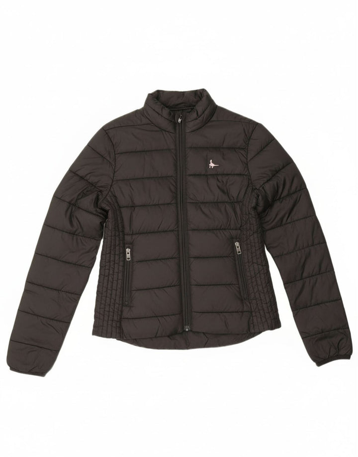 Jack Wills Chaqueta acolchada para mujer UK 8 Small Poliamida negra