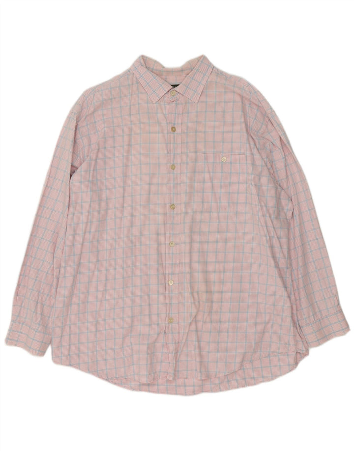 Camisa Orvis Hombre 2XL Algodón Cuadros Rosa