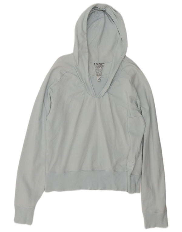 Freddy Womens Hoodie Jumper UK 16 Large Blue Cotton