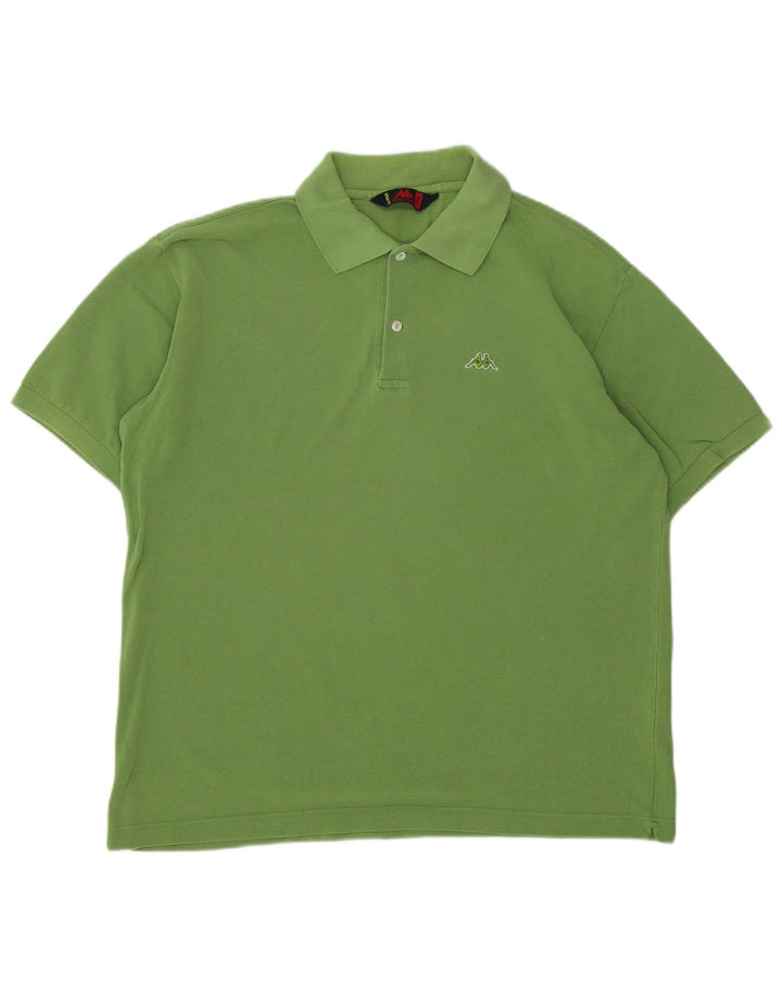 Kappa Polo Hombre Grande Verde Algodón