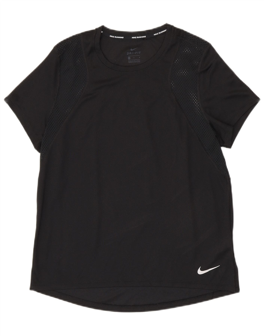 NIKE Camiseta Dri Fit para Mujer UK 14 Medium Negro Poliéster