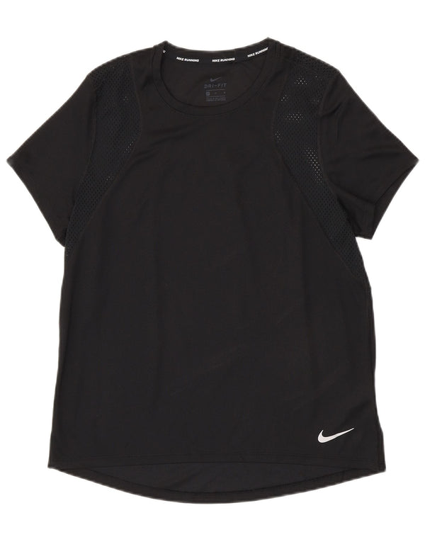 NIKE Camiseta Dri Fit para Mujer UK 14 Medium Negro Poliéster