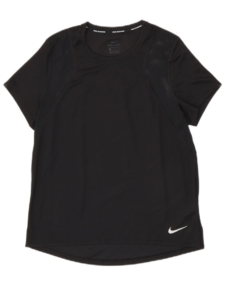 NIKE Camiseta Dri Fit para Mujer UK 14 Medium Negro Poliéster