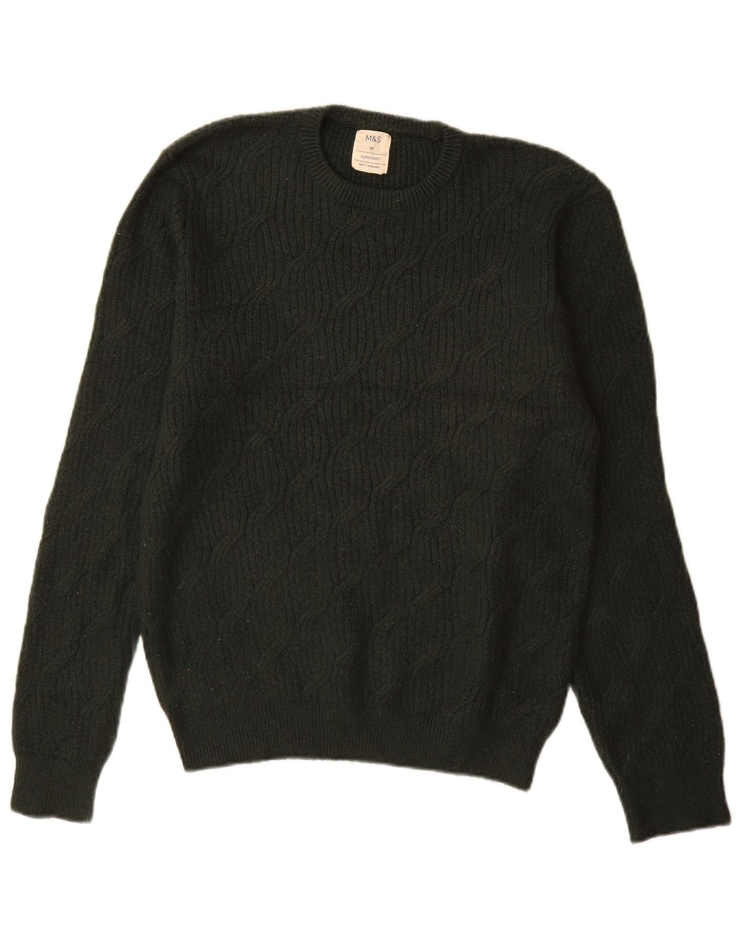 Marks & Spencer Jersey De Cuello Redondo Para Hombre Poliamida Verde Medio