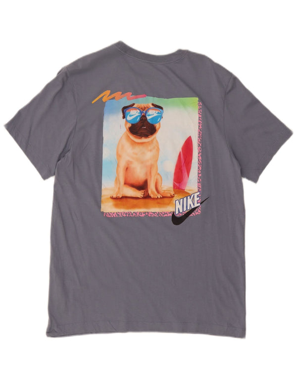 Nike Camiseta gráfica para mujer Top UK 44 Grande Gris Algodón