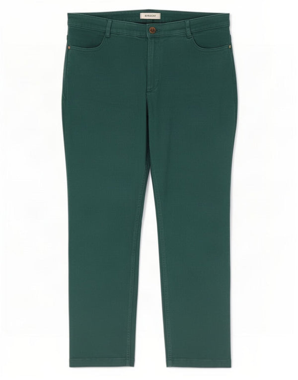 Marks & Spencer Pantalones Casuales Rectos para Mujer UK 40 Large W34 L27 Verde