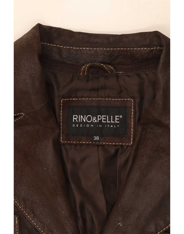 Rino&Pelle Chaqueta de cuero para mujer IT 38 XS Marrón