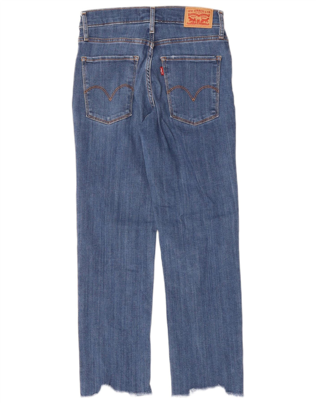 LEVI'S Jeans recortados rectos de talle alto 724 para mujer W26 L25 Algodón azul