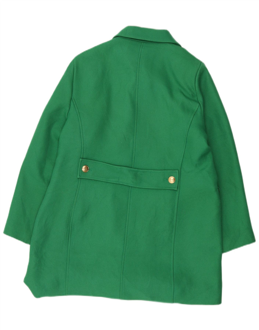 Zara Mujer Abrigo Cruzado ES 40 XL Poliéster Verde