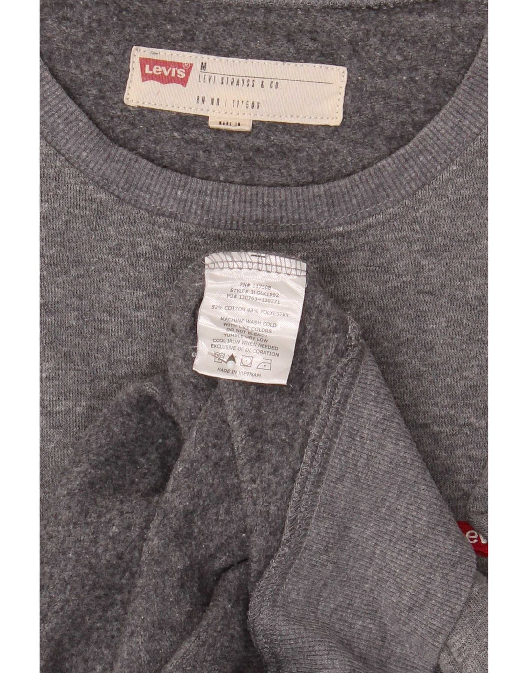 Levi's Hombre Sudadera Jumper Algodón Gris Medio