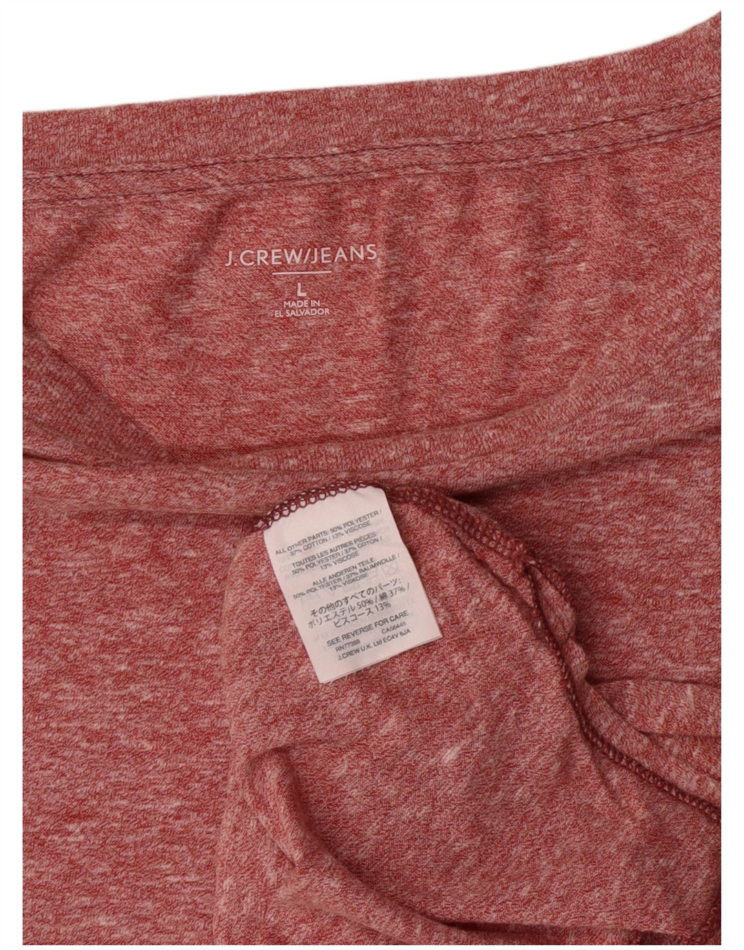 J. CREW Camiseta para mujer Top UK 46 Grande Poliéster rojo