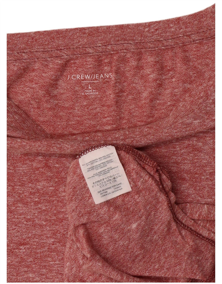 J. CREW Camiseta para mujer Top UK 46 Grande Poliéster rojo