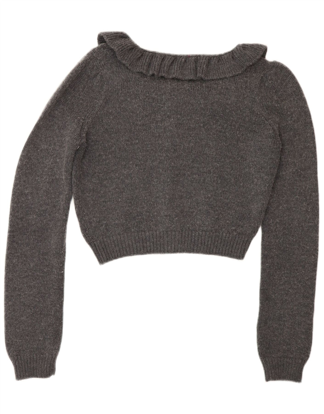 Max & Co. Suéter tipo cárdigan corto para mujer Reino Unido 12 Lana gris medio