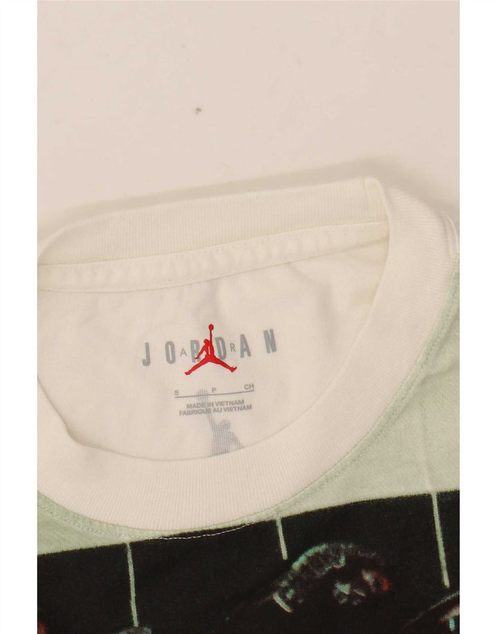 Jordan Mens Michael Jordan Graphic Camiseta Top Pequeño Blanco
