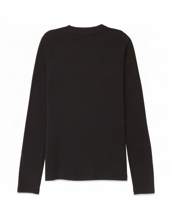 Levi's Top de manga larga para mujer UK 10 Small Algodón negro