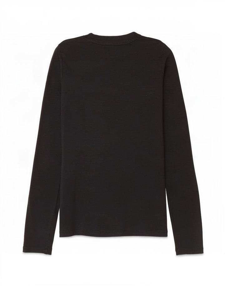 Levi's Top de manga larga para mujer UK 10 Small Algodón negro