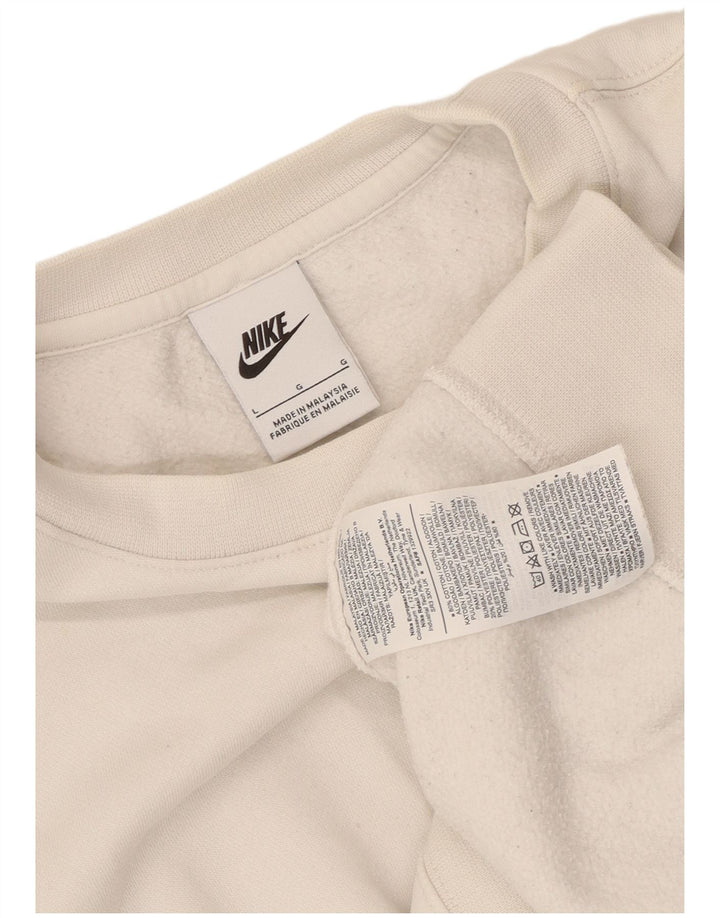 Nike Hombre Sudadera Jumper Grande Blanco Algodón