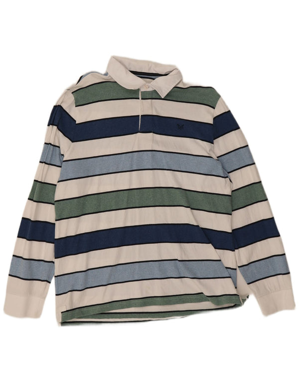 Crew Clothing Polo de rugby de manga larga para hombre XL Rayas multicolores
