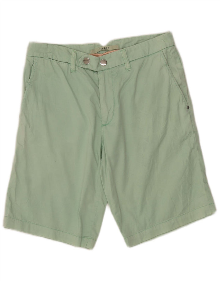 Pantalones Cortos Chinos Guess Mujer W28 Algodón Verde Medio