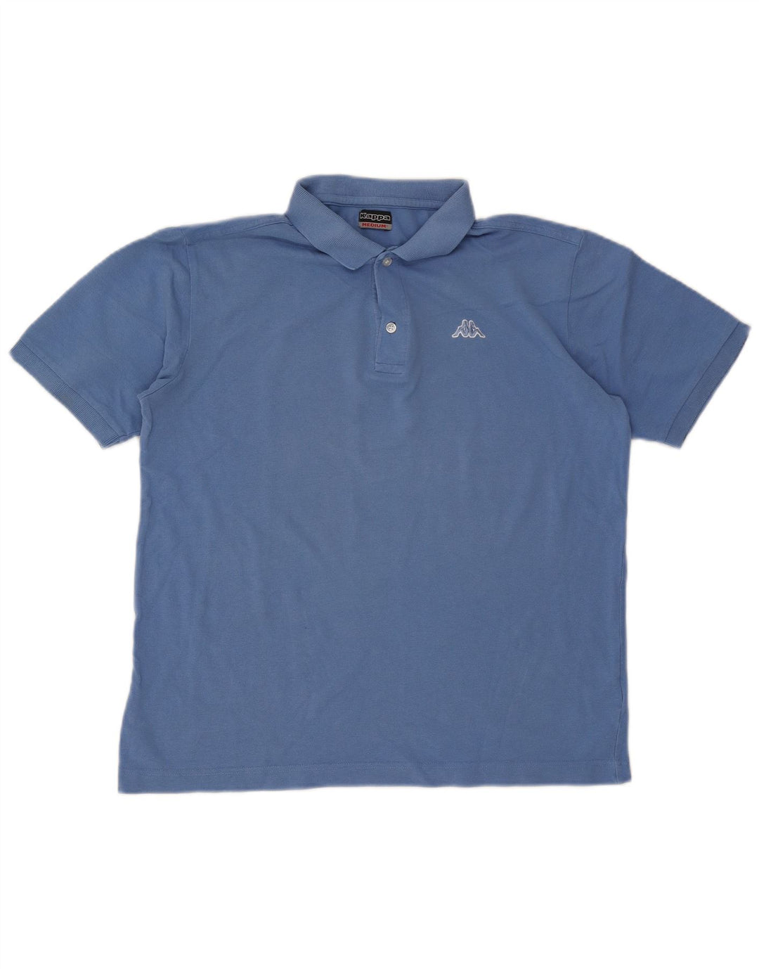 Polo Kappa Hombre Algodón Azul Medio