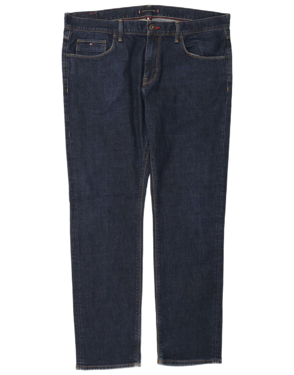 Tommy Hilfiger Vaqueros rectos elásticos Denton para hombre W38 L32 Algodón azul marino