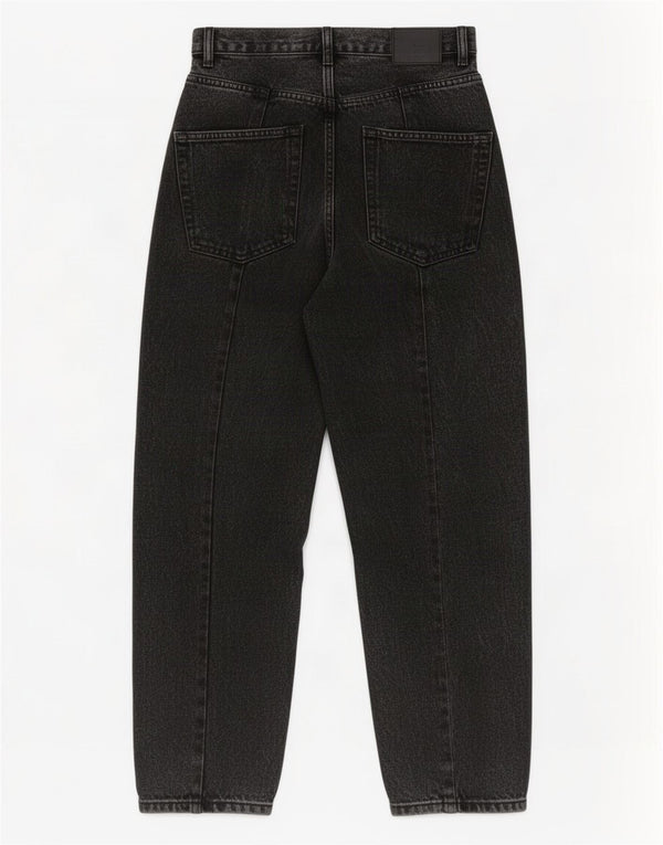 Zara Jeans Sueltos De Cintura Alta Para Mujer EU 34 2XS W24 L25 Algodón Negro