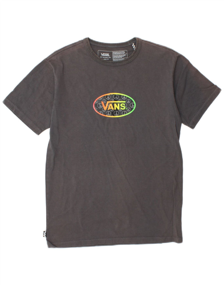 VANS Camiseta gráfica de ajuste clásico para hombre Top Small Grey Cotton
