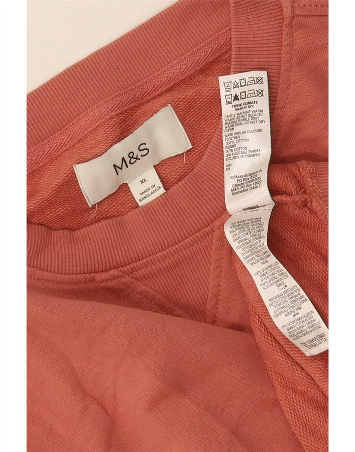 Marks & Spencer Hombre Sudadera Jumper XL Naranja Algodón