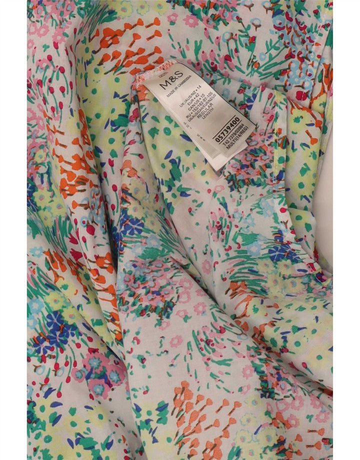 Marks & Spencer Vestido largo para mujer UK 44 Grande Multicolor Floral