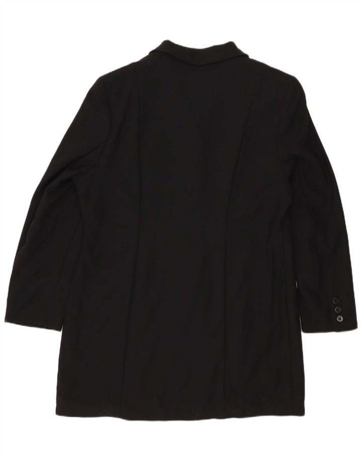 Marks & Spencer Abrigo para mujer UK 46 Grande Lana nueva negra