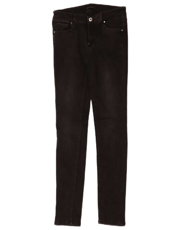 Massimo Dutti Vaqueros Pitillo Mujer EU 34 2XS W24 L29 Negro Algodón