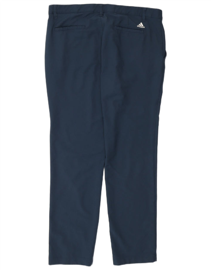 Pantalón Chino Slim Adidas Hombre W36 L32 Poliéster Azul Marino