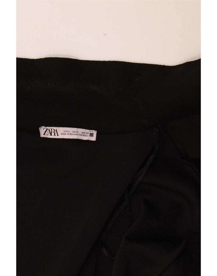 Zara Mujer Abrigo Abierto UK 46 Grande Negro