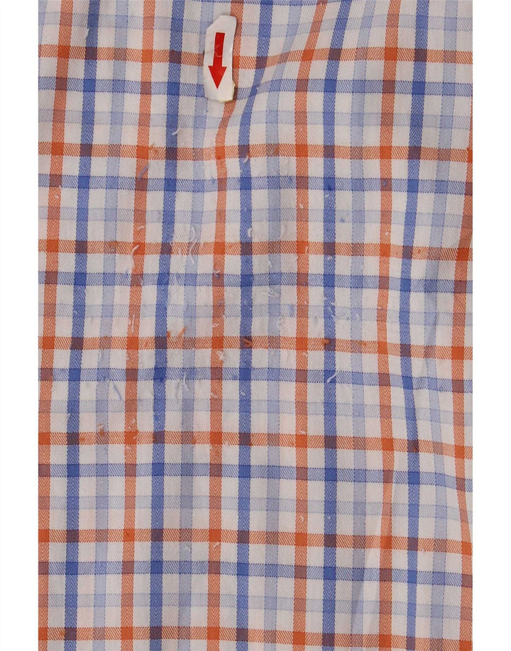 Chaps Camisa para hombre talla 16 1/2 algodón a cuadros azul grande
