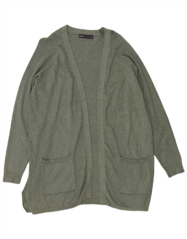 Marks & Spencer - Cárdigan largo para mujer, talla 40, color caqui