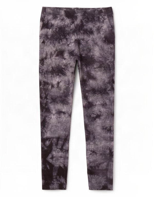 Converse Womens Leggings UK 14 Medium Black Tie Dye