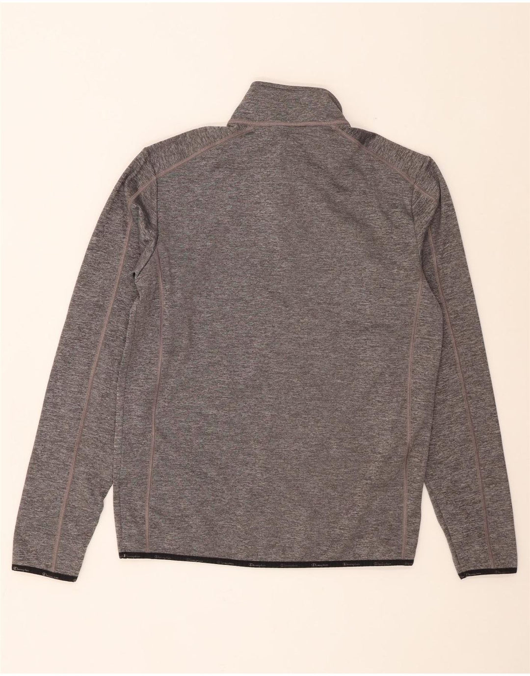 Champion Sudadera Con Cuello Y Cremallera Para Hombre Jersey Grande Poliéster Moteado Gris